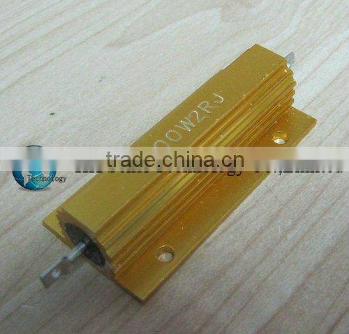 Gold Stainless Aluminum Power Resistor 100W2RJ