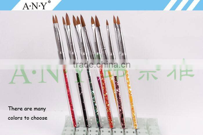 ANY Glitter Handle Pure Kolinsky Professional Acrylic Nail Brushes
