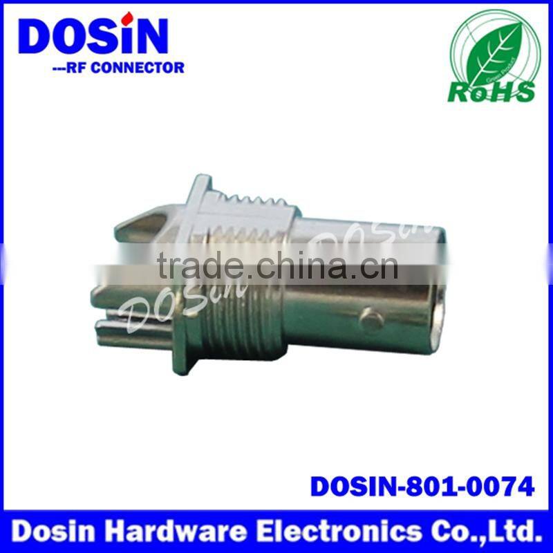 Zinc alloy jack PCB edge mount receptacle BNC connector