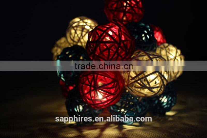 led christmas holiday party wedding outdoor indoor bettery solar colorful cane ball fairy string light