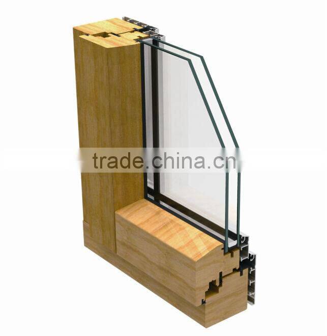 Wood clading windows with grill design