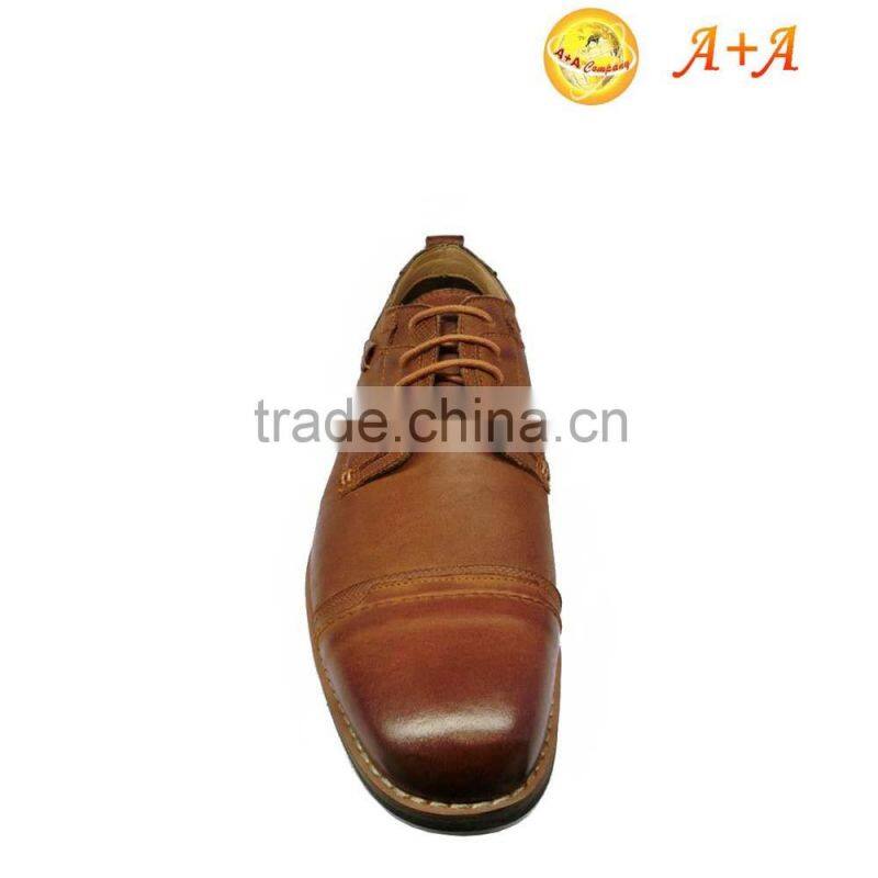 hot selling leather men dress shoes with lace up