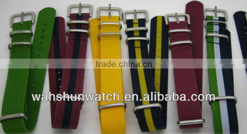 red and black nato strap with buckles