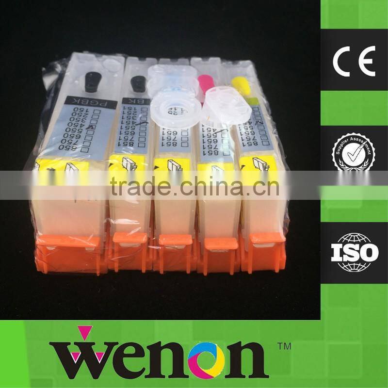 6 Color PGI-570 CLI-571 Refillable Cartridge With Chip For Canon PIXMA MG7750 MG7751 MG7752 MG7753 Inkjet Printer