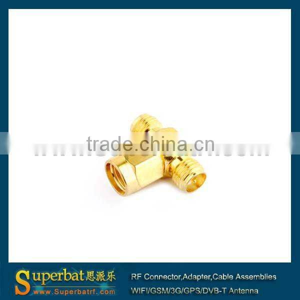 SMA adapter RP-SMA Plug to 2 RP-SMA Jack adapter 3 way radio adapter for audi