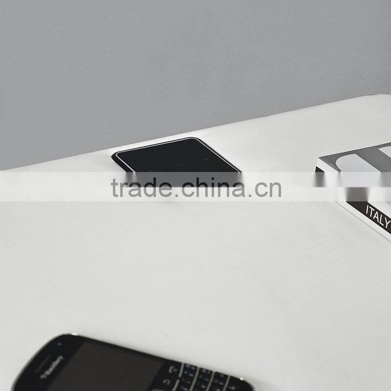 Italian design faux leather PU bedeside table or night stand with two drawers