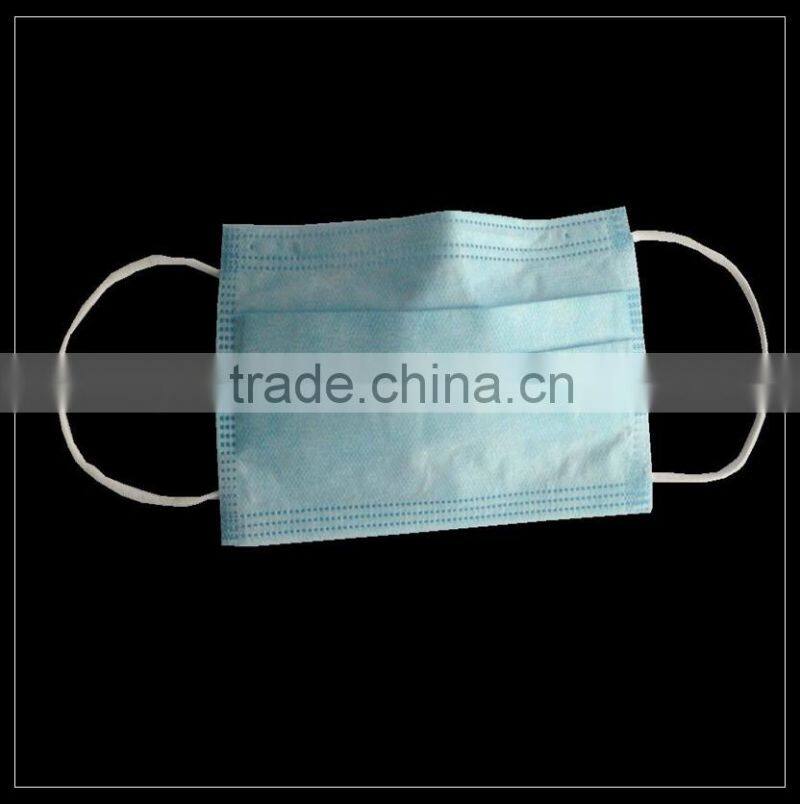 3ply blue disposable non-woven medical/laboratory face mask