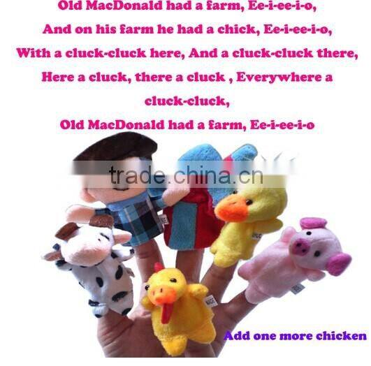 The Nursery Rhyme Finger Puppets "Old Macdonald Had A Farm" Baby Toys For Children JPtoys140704