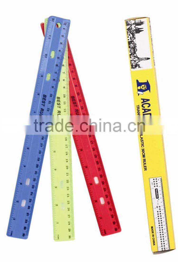 4pcs wider 30cm plastic ruler set with Header card