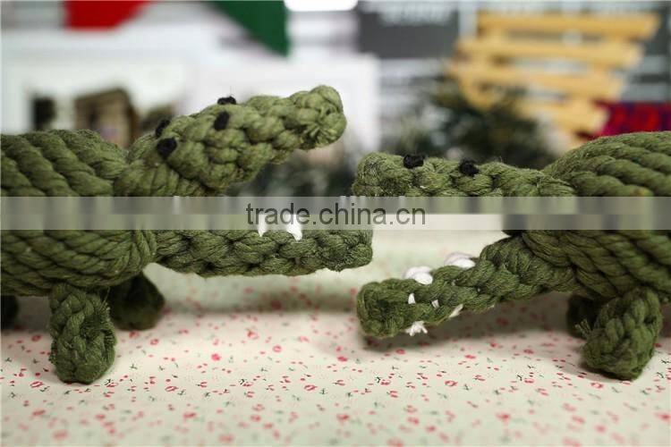 Crocodile shape rope pet dog toy