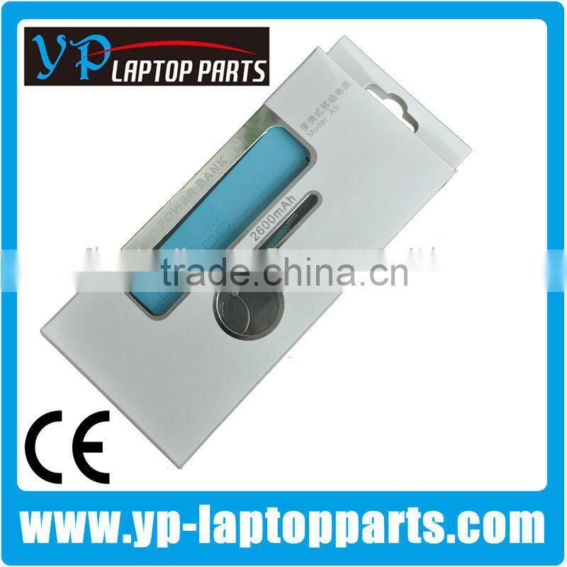 2600mAh Universal Backup Battery Power Bank External Battery Pack Charger for iPhone 5 5s 5c iPad Samsung With Retail Package