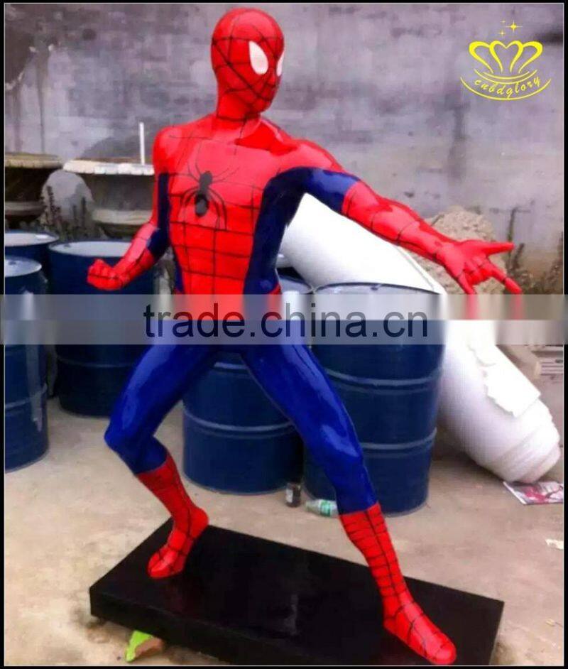 FRP movie characters spider man outdoor landscape decorative sculpture