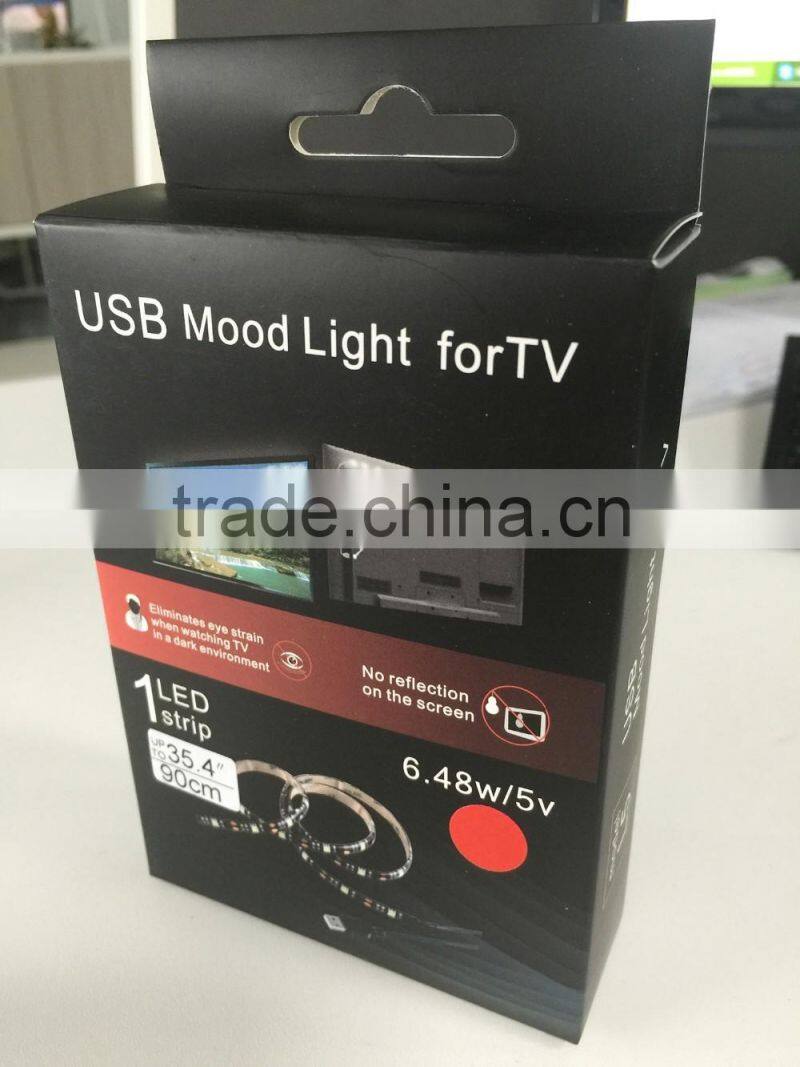 5050 rgb led strip for tv setback high quality 60 leds/m apply to TV set usb ports