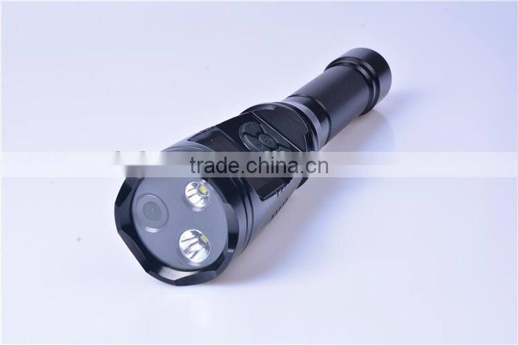 Waterproof IP56 video recording flashlight support long time recording