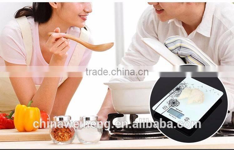 WH-B13L tempered glass manual electronic digital kitchen scale 5kg