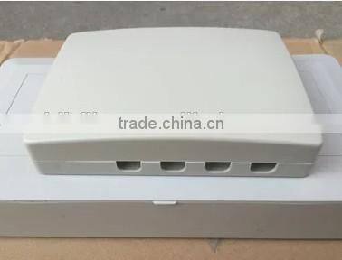 2/4 port Ftth indoor fiber box, optical fiber terminal box with sc fiber adaptor and sc fiber pigtail