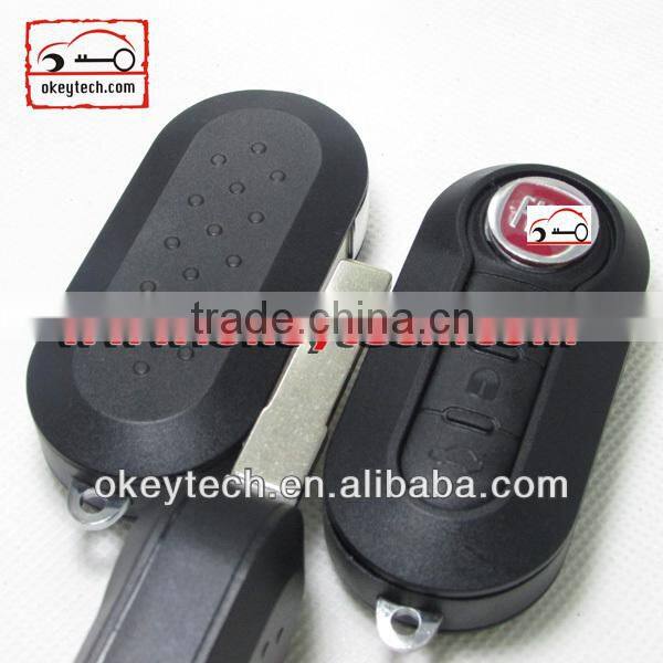 Best price car key Fiat flip key shell 3 button remote key shell fiat flip key case fiat key case