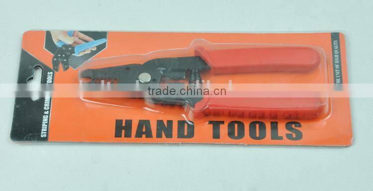Red Plastic Handle Locking 10-18 AWG Cable Wire Stripper Cutter Pliers Black