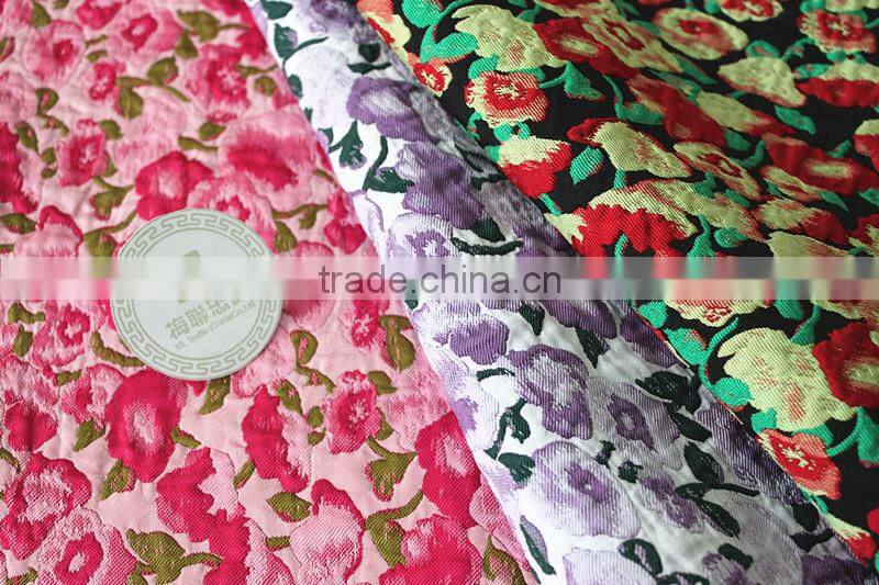 3D flower jacquard fabric for special women's fashion dresses