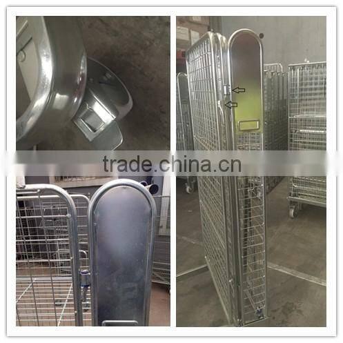 Stackable Storage Wire Mesh Pallet Cage/Container With Galvanized Finished