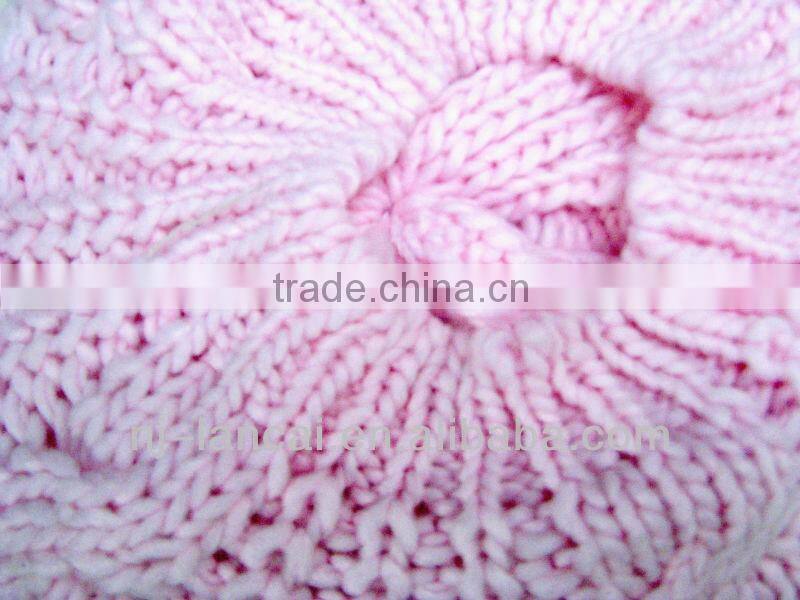 2016 fashion winter Ladies acrylic iceland knitted cable hat beret