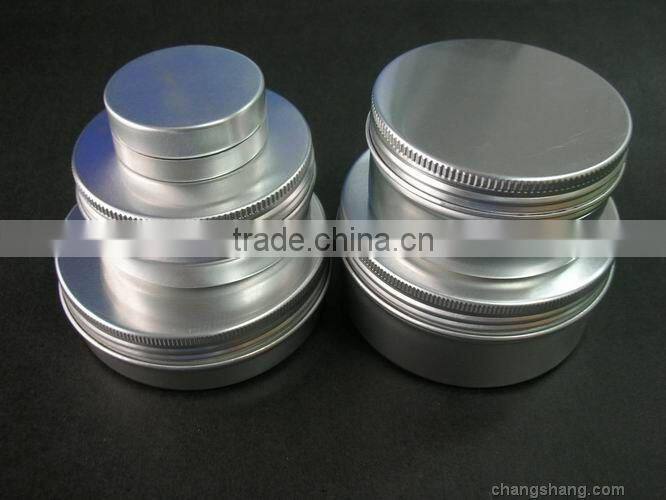 Hot sell Cosmetic aluminum jars/cream aluminum cansiter jars