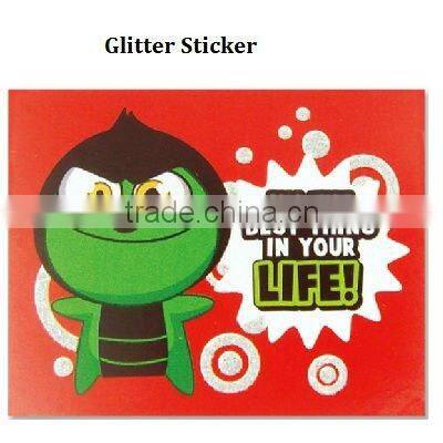 Sticker - Glitter Sticker With Cartoon Image