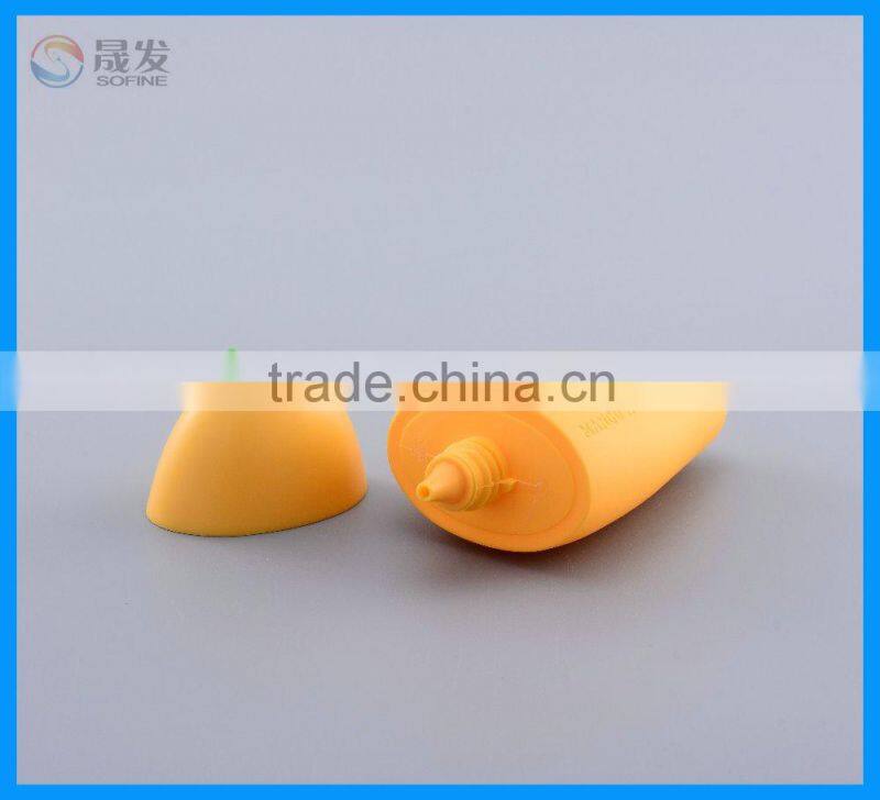 Mango shape skin care lotion bottle