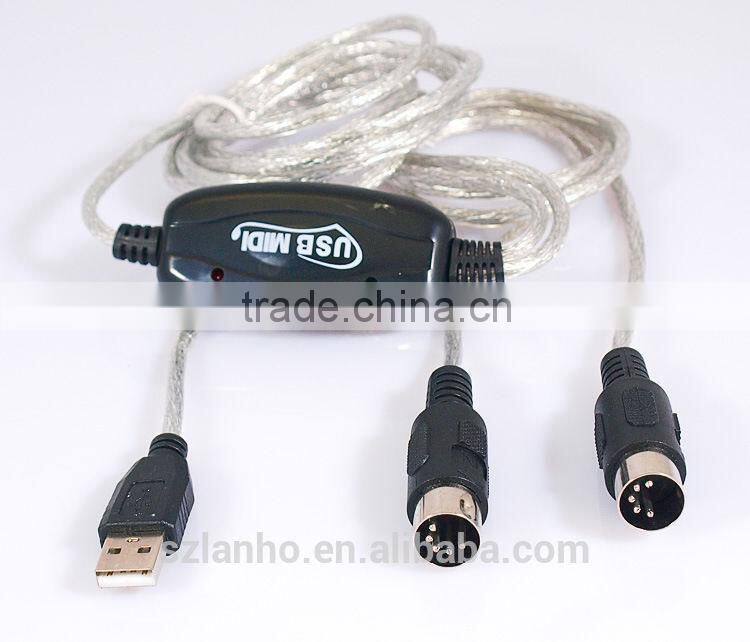 USB MIDI Music Cable Converter PC to Music Keyboard Supports Window