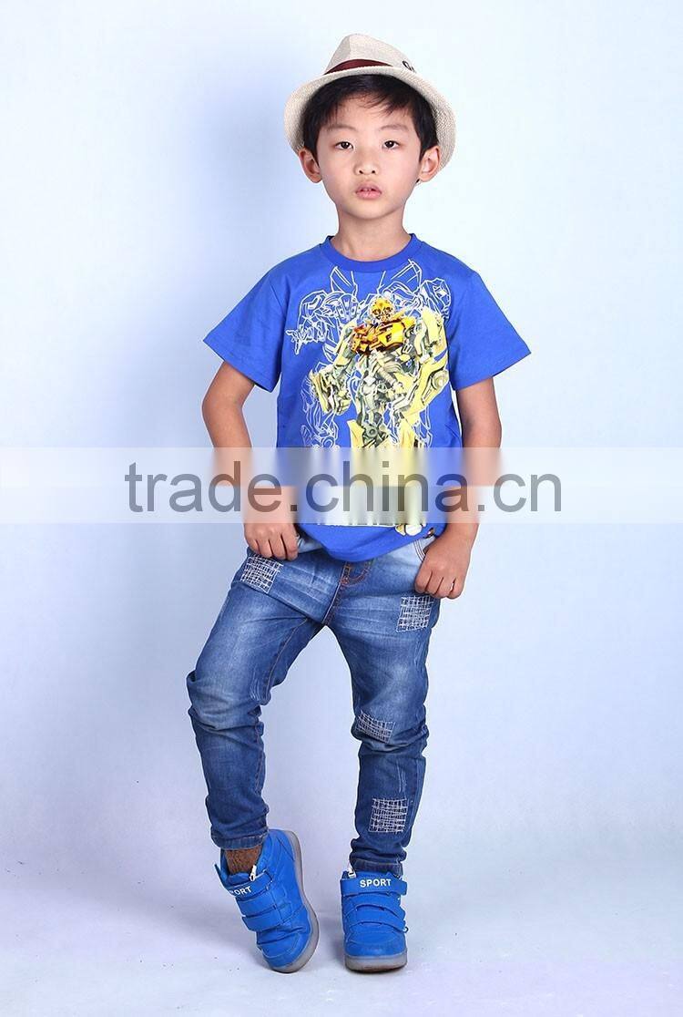 new 2016 latest design in store led flashing lights up boys bee t shirt with 100% cotton fabric and cartoon logo