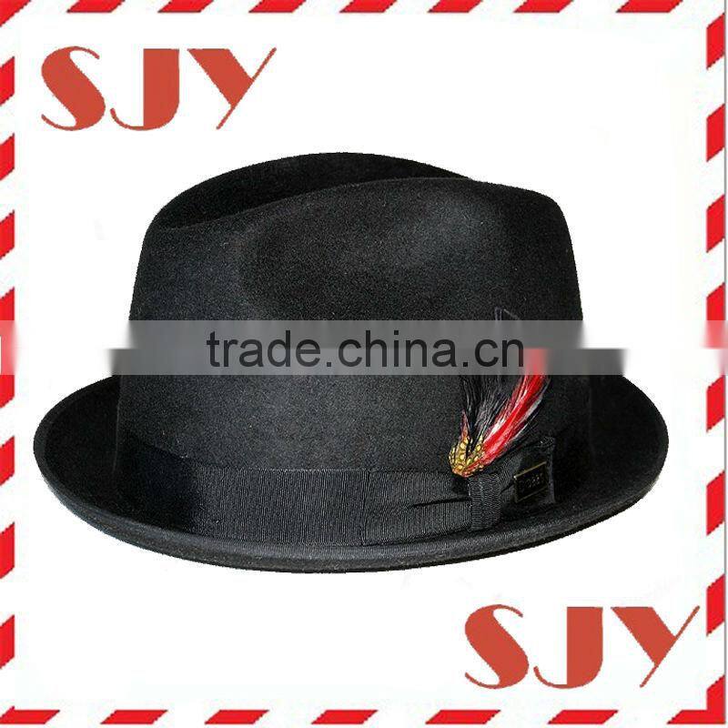 fashion wool felt bowler hat,classical unisex wool felt fedora hat