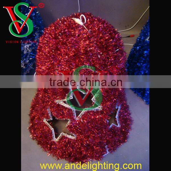 Beautiful LED 3D garland hanging bell motif light Christmas decoration