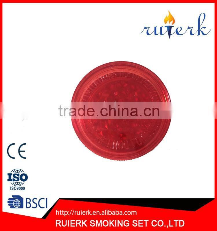 EK-858 Hot 6cm*2.4cm 3 piece Plastic tobacco grinder Herb grinder