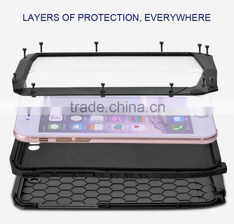 New Anti-Waterproof Metallic Case for iPhone 6 6S Shockproof Cover Casing for iPhone 6
