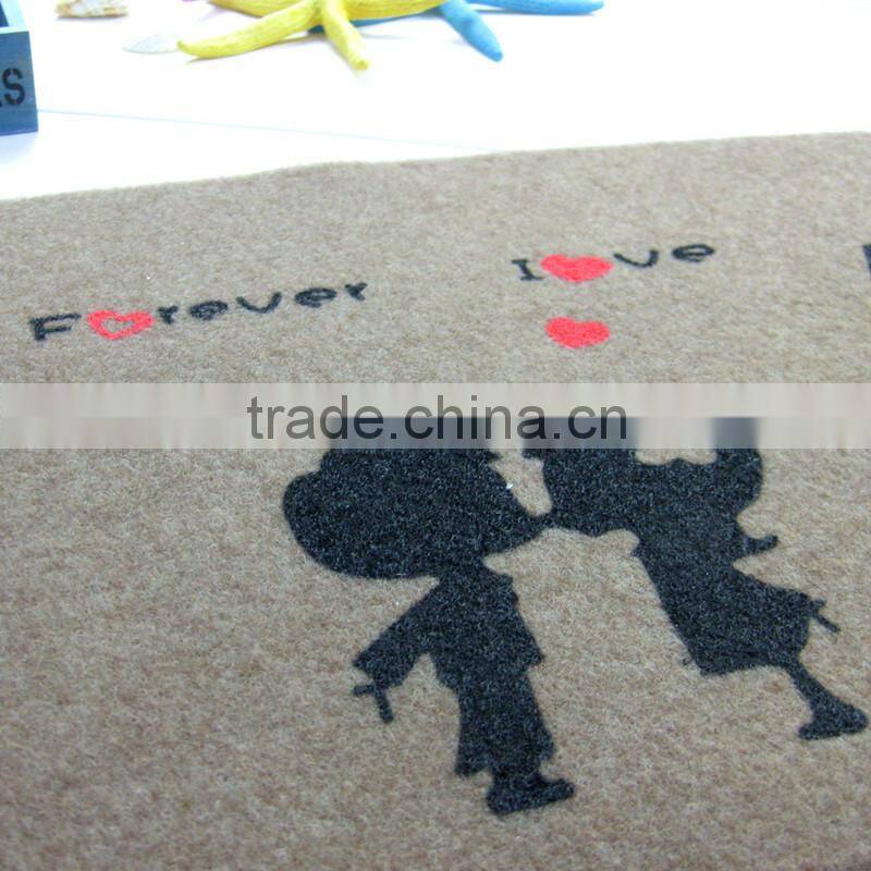 dust remove door mat anti slip printing embroidered rugs
