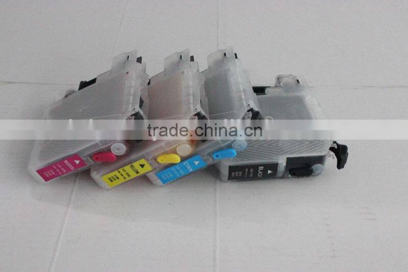 Long & Short lc505 C/M/Y lc509 BK refillable ink cartridge for Brother j100, j105, j200, have tested PERFECT! NO need chip