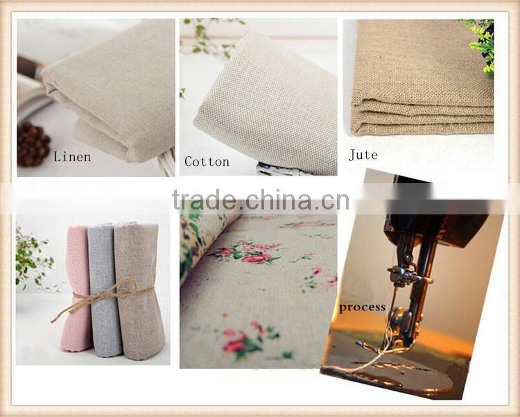 Plain cotton and linen storage bag drawstring bag