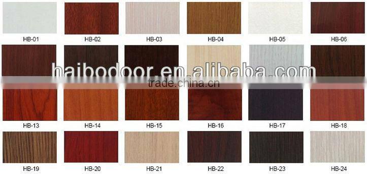 Classical wooden interior pvc mdf glass doors with turkey frame