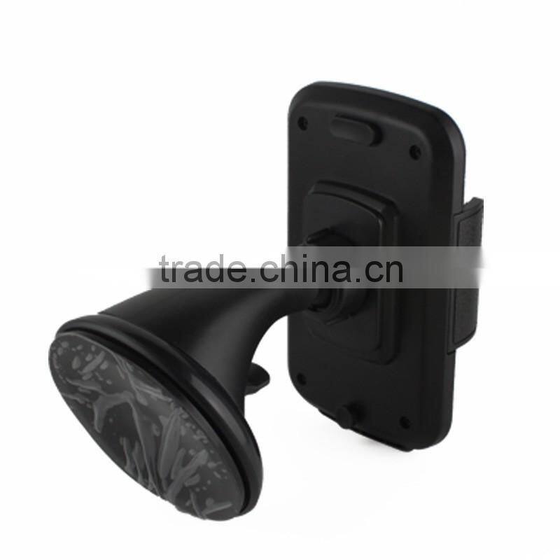 For all mobile phone with suction cup deesign leather grain universal windshield mount holder car holder