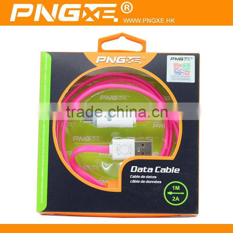 wholesale China factory mircro usb cable with free sample for samsung smart phone and for iphone5 led cable accessory for cell