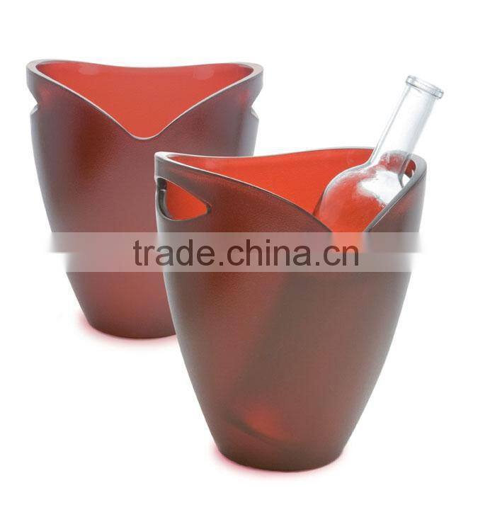 New food grade plastic wine beer bucket with two handles