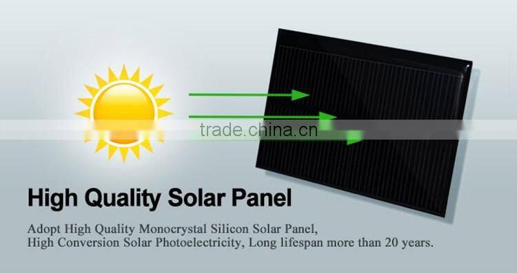 New 2016 3.7v solar light battery Battery 3.7v/2000mAH rechargeable solar led emergency light