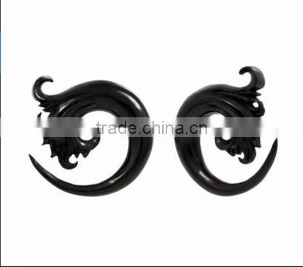 16 Gauge Acrylic White Swirl Ear Spiral Twister Ring Body Piercing Jewelry