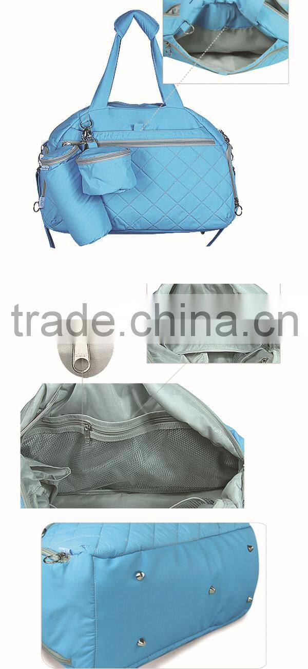 Wholesale quilted ngil bag cotton duffle bag diaper bags(MAB15-004)