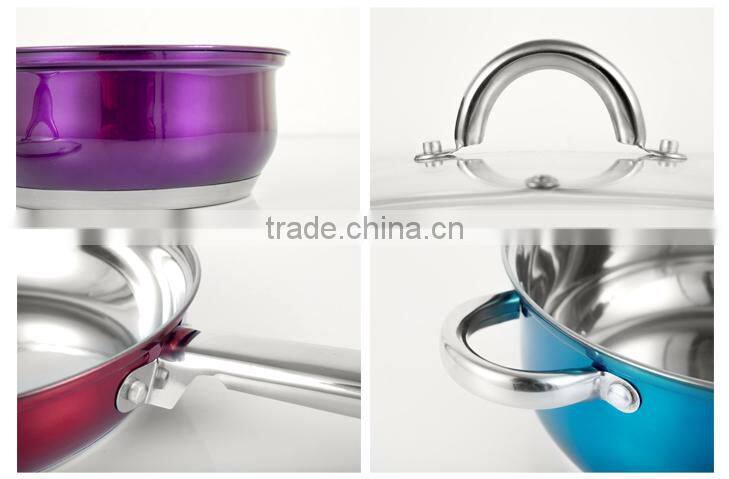 professional fashion style stainless steel cookware set