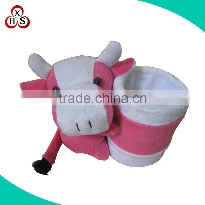 Wholesale custom bear soft plush pen holder cute animal school pen pot