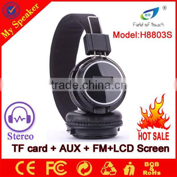 2014 new product headphone without wire with Fm radio