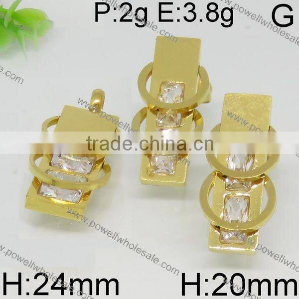 New arrival hot stainless steel indian gold jewelry set