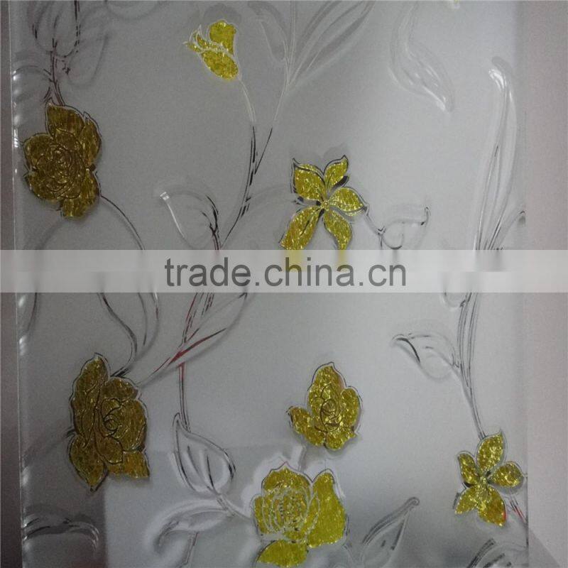 decorative glass , art glass, acid etched glass , design glass ,titanium glass, pattern glass, mirror glass shahe glass