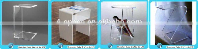 Printed plexiglass end table dining table customized white acrylic coffee table